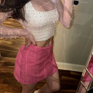 Pearl Mesh Top